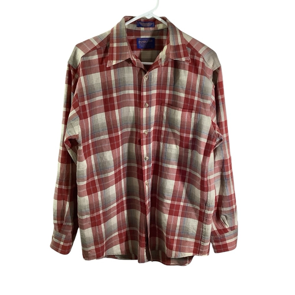 Sir Pendleton Wool Plaid Button Down Shirts Long Sleeve